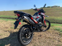 RPS Elite Hawk DLX 250 EFI 223cc Dual Sport Motorcycle, DELPHI Fuel Injection, 5-Speed Manual, Electric and Kick Start, Front and Rear Hydraulic Disc Brakes, 21-Inch Front Tire, 35.4-Inch Seat Height