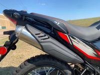 RPS Elite Hawk DLX 250 EFI 223cc Dual Sport Motorcycle, DELPHI Fuel Injection, 5-Speed Manual, Electric and Kick Start, Front and Rear Hydraulic Disc Brakes, 21-Inch Front Tire, 35.4-Inch Seat Height