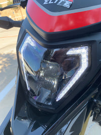 RPS Elite Hawk DLX 250 EFI 223cc Dual Sport Motorcycle, DELPHI Fuel Injection, 5-Speed Manual, Electric and Kick Start, Front and Rear Hydraulic Disc Brakes, 21-Inch Front Tire, 35.4-Inch Seat Height