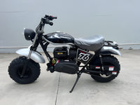 Trailmaster Mini Bike Hurricane 200 Pro, Electric start, front and rear brakes, 196cc, Head Light, 28.4 inch seat  height