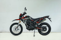TrailMaster RMX250 223cc Adult Dual Sport Dirt Bike, Haojue Balance Shaft Engine, 5-Speed Manual, Electric and Kick Start, Inverted Front Forks, 19/17-Inch Wheels, LED Headlight