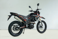TrailMaster RMX250 223cc Adult Dual Sport Dirt Bike, Haojue Balance Shaft Engine, 5-Speed Manual, Electric and Kick Start, Inverted Front Forks, 19/17-Inch Wheels, LED Headlight