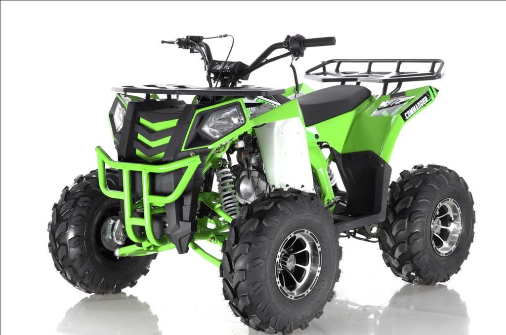 Commander DLX 125cc Larger Mid Size Youth ATV,  Automatic With Reverse Available, with Chrome Rims G16 16 YEAR OLD AND UP, CA Legal