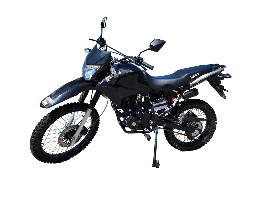 RPS Hawk 250CC Dual Sports Style Dirt Bike Front Hydraulic Disc Brakes - High Performance Exhaust - 5-Speed Manual Transmission