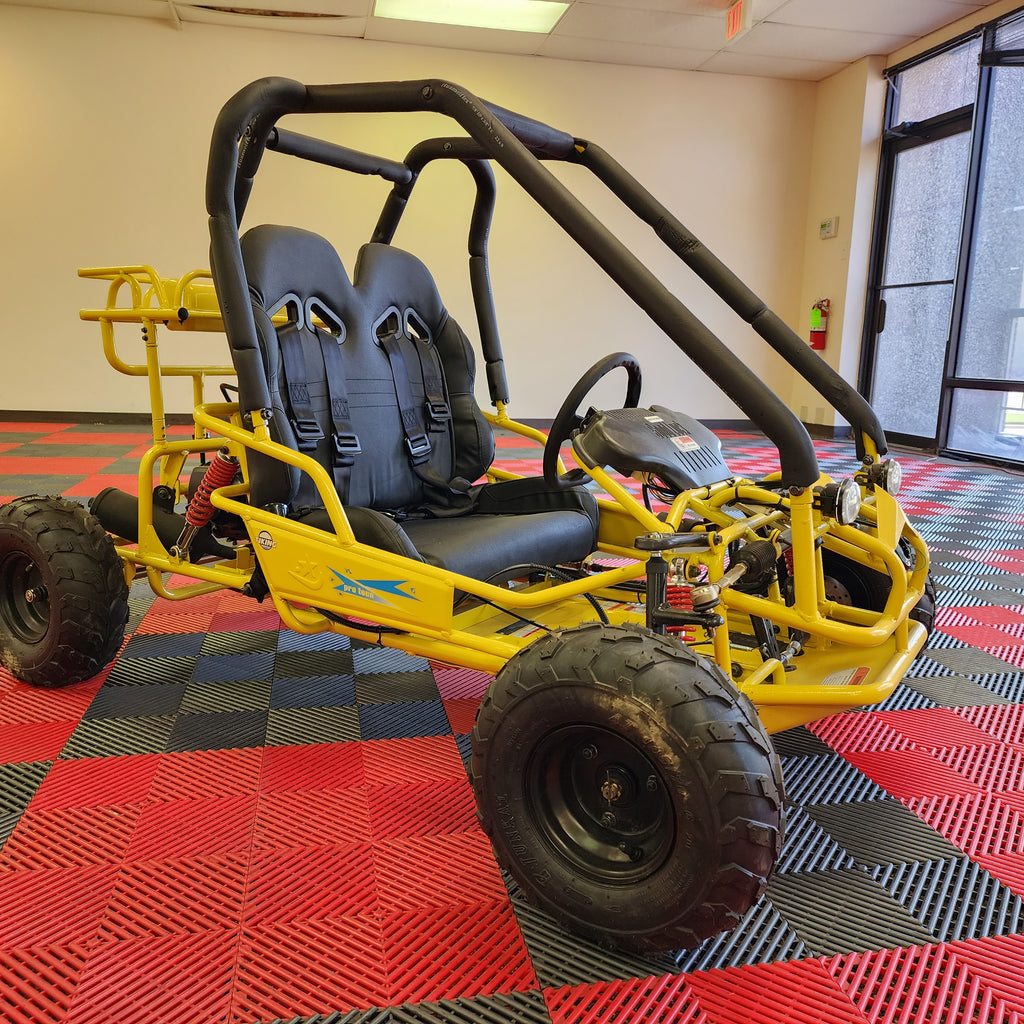 RPS GK 2 110cc Go Kart, Padded roll bars, coil over front shocks.