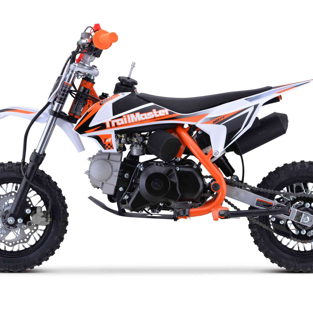 Trailmaster TM11 Dirt Bike 110cc Automatic Great Kids Bike, Electric Start, More power 25" inch seat 10 inch rims.