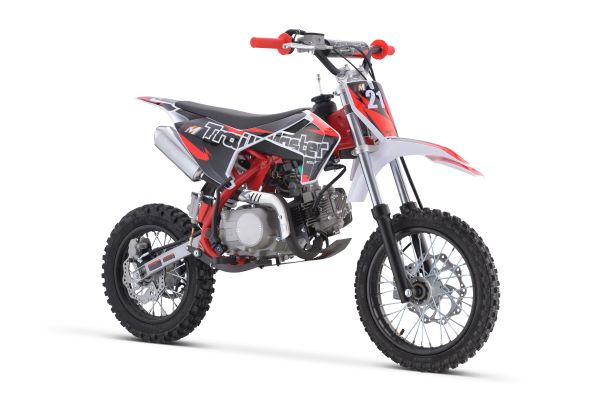Trailmaster TM21 Dirt Bike 125cc - Semi Automatic 4 speed, 29.13-inch seat height, kick start, 14 inch front tire