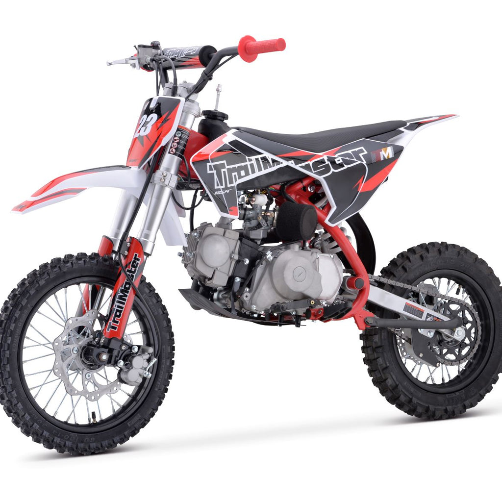 TrailMaster TM23 Dirt Bike  125cc Semi Automatic, Electric Start Seat Height 29.3 Inches 14" Front Tire