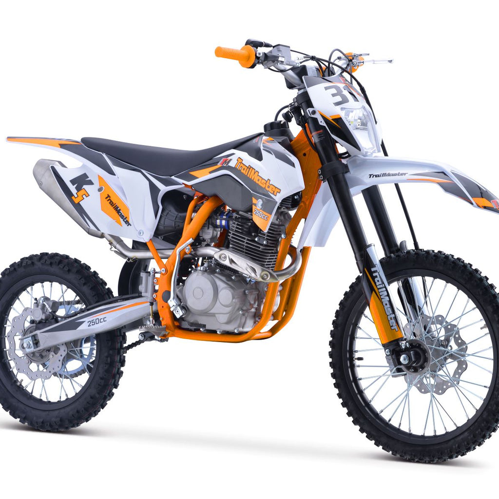 Trailmaster TM31 PRO 250, W/ Head Light.  5 speed manual, 34 inch seat height, Electric Start , Inverted forks, Adjustable Shocks