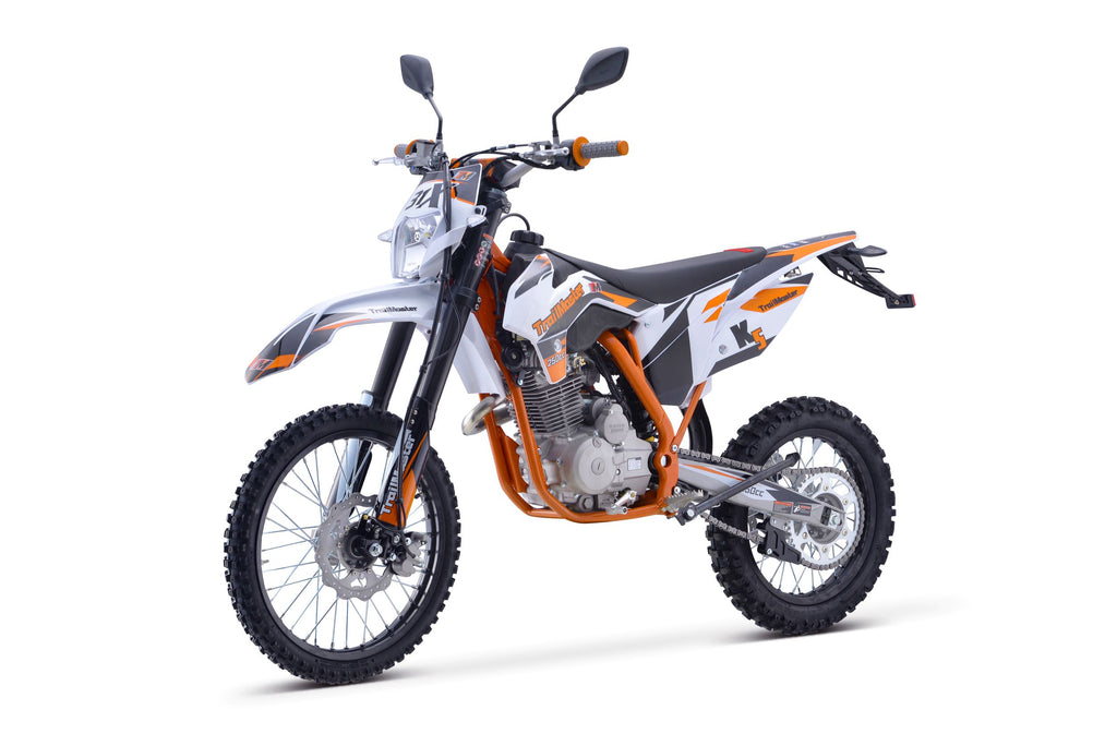 Trailmaster TM31X PRO 250 Dirt Bike, 223cc Engine, 34.6"  Seat Height LED Headlight, Tail Lights, Turn Signals, Side View Mirrors,  5 Speed Manual Trans, Digital Dashboard