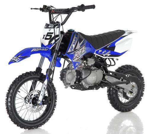Apollo DB-X5 RFZ Dirt 125CC. 30"Seat Height, 14" Front Tire, 4 Speed Manual Pit Bike-OFF ROAD ONLY, CARB