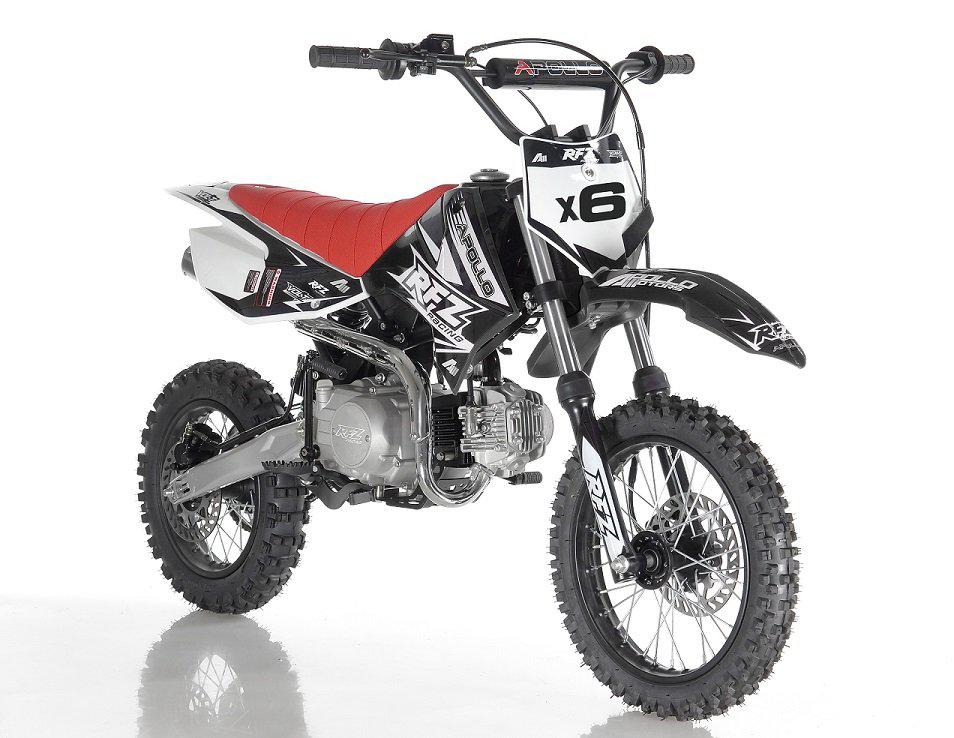 Apollo Ultramax DB-X6 125cc, Fully Automatic Dirt/Pit Bike, 29 inch seat height, Kick Start, 14 inch front tire