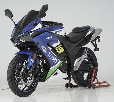 Vitacci Titan 250 EFI 250cc Sport Motorcycle, Manual Transmission, Oversized Front and Rear Brakes, Custom Alloy Rims, CA Legal