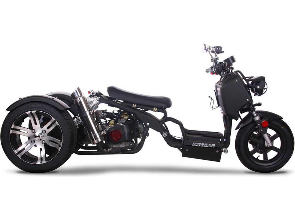 ICE BEAR MADDOG PST150-19N, trike Scooter,  Ruckus Style, GY6 Clone Engine,  CVT Automatic, Electric start, California Legal
