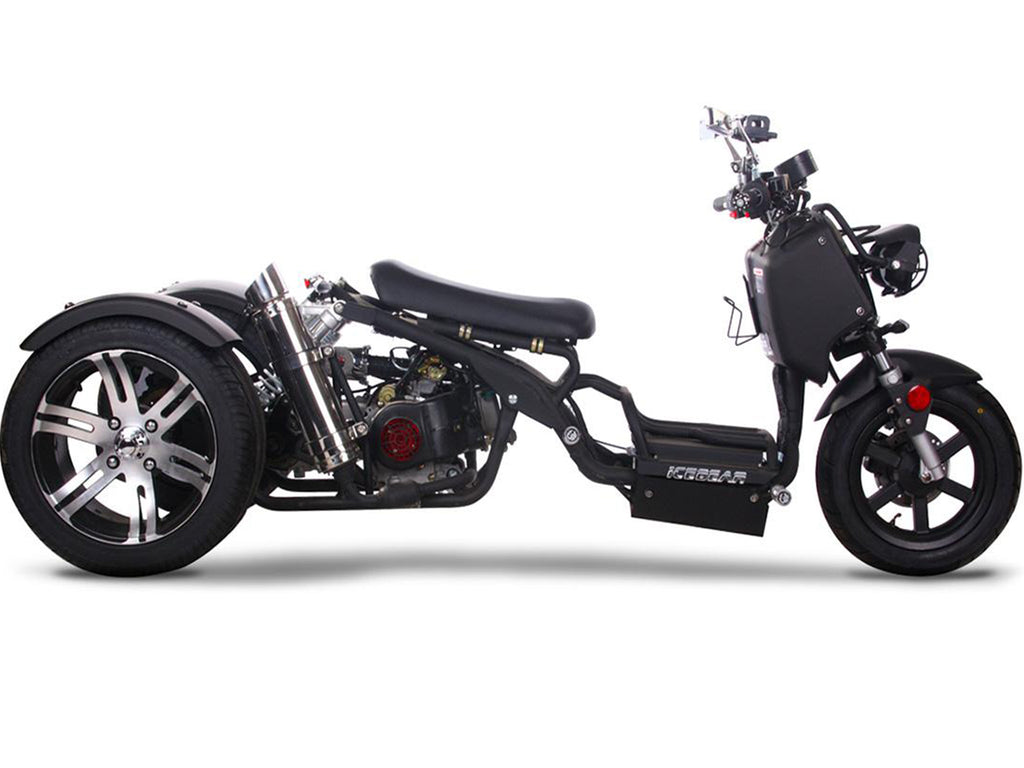 Ice Bear Maddog PST50-19N 50 Trike. Automatic, Electric Start, 49.5cc Moped Scooter (2022 Model for Pre-Tariff Price)