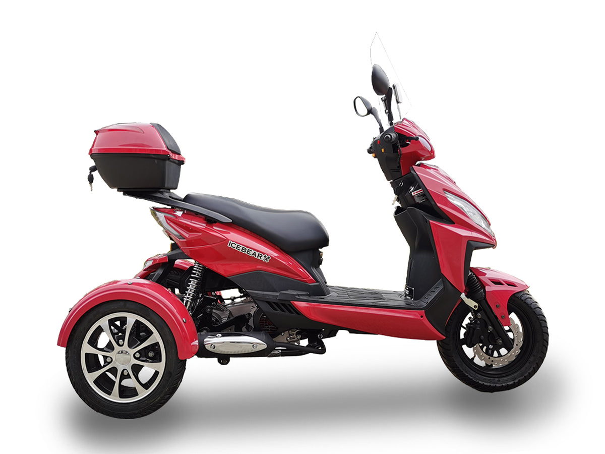 ICE BEAR Mojo 50CC PST50-1Z trike moped in red