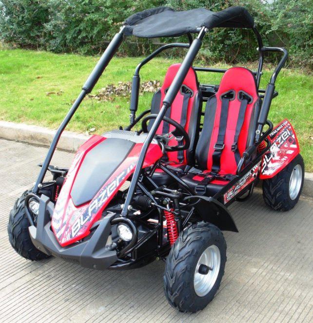 Trailmaster Blazer 200R Go Kart Youth Go Kart.  Ages 10 and up, Mid size Kids cart, Body Kit with reverse.