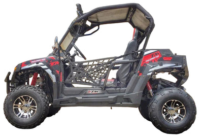 TrailMaster Challenger 200X 168.9cc 2-Seat UTV, Adjustable Steering Wheel and Seat, Windshield, Light Bar, Youth and Adult