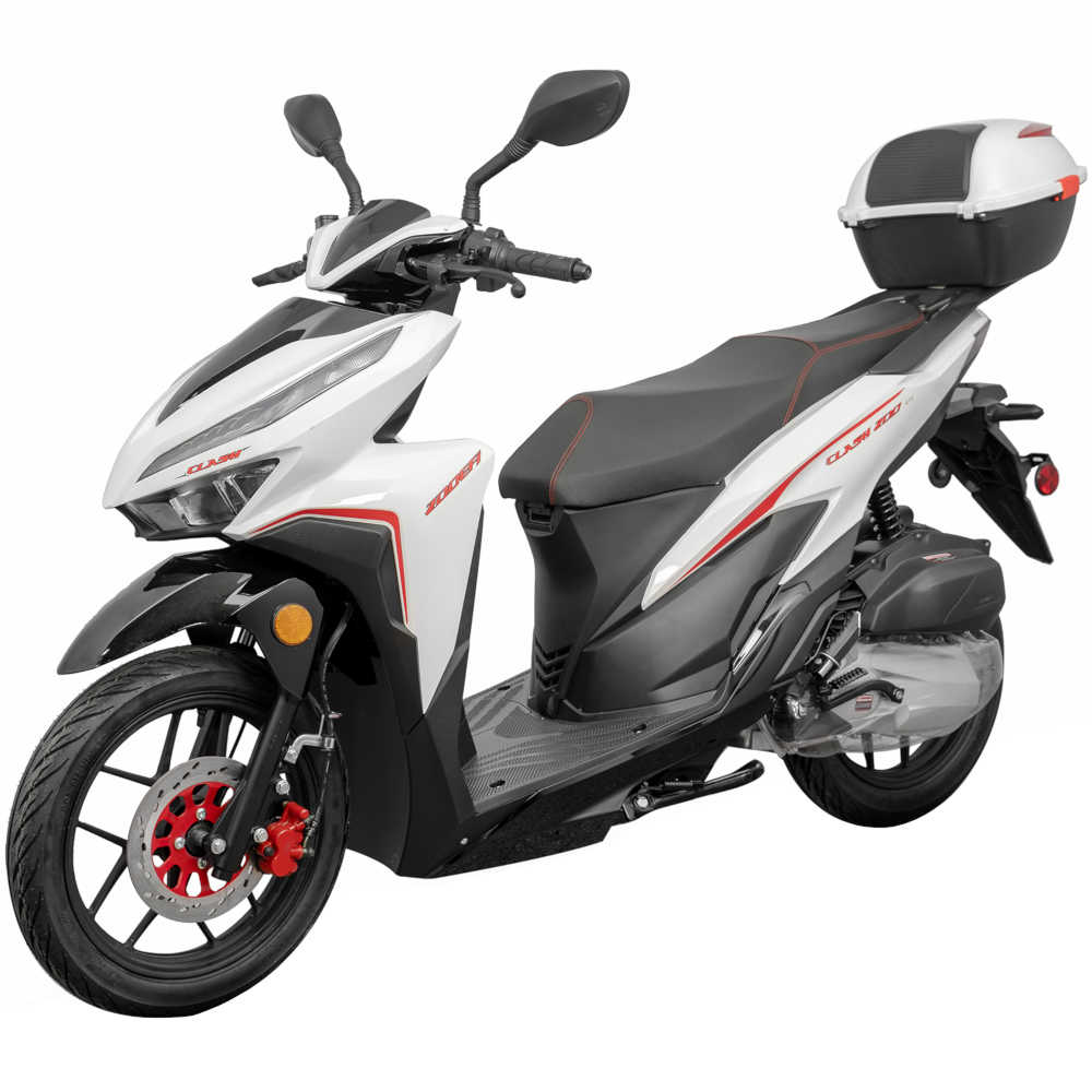 Vitacci Clash 200  EFI, Commuter Scooter, Automatic Trans, Oversized seat, Locking Trunk, Customs 14 Inch Rims, CARB